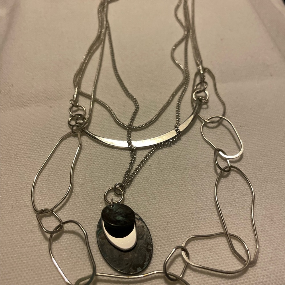 Elegant Silver Necklace Set